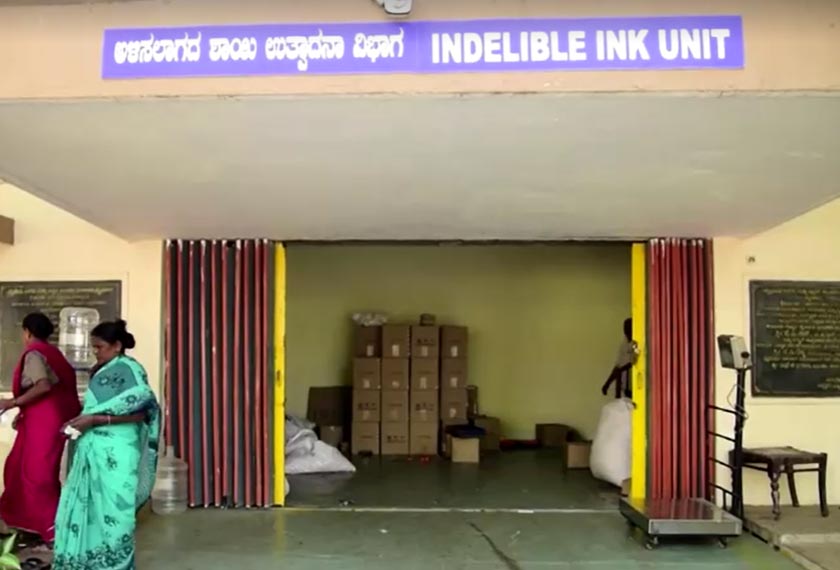 Mysore Paints and Varnish Limited, only factory authorised in india to produce indelible ink, Mysore, Karnataka, India. - Screengrab/REUTERS