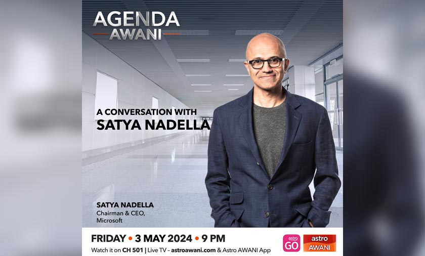 Jangan ketinggalan untuk menyaksikan temu bual penuh Nadella dalam Agenda AWANI pada Jumaat, 9 malam, di saluran 501 dan semua platform Astro AWANI.