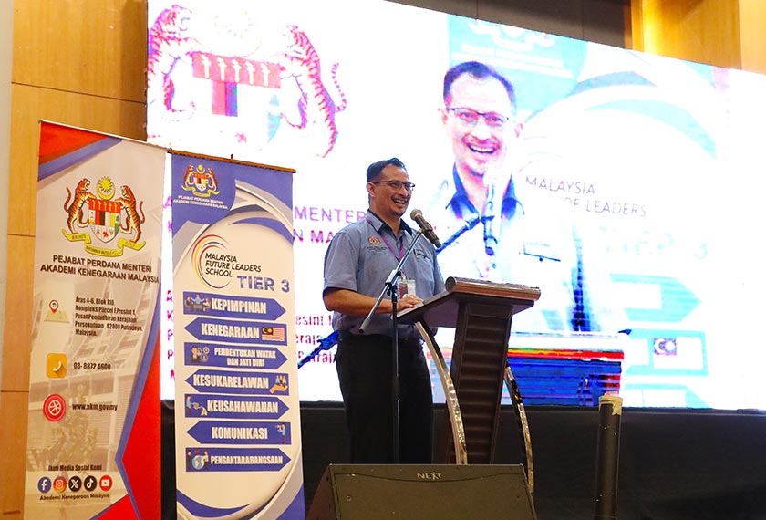 Majlis Perasmian disempurnakan oleh Ketua Pengarah Akademi Kenegaraan Malaysia Pejabat Perdana Menteri Mohd Haswandi Ahmad – Gambar AKM