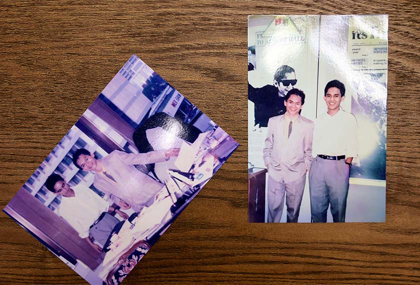 Gambar-gambar kenangan Mohd Shuib bersama Allahyarham Sudirman yang dikongsi ketika ditemu bual baru-baru ini. --fotoBERNAMA