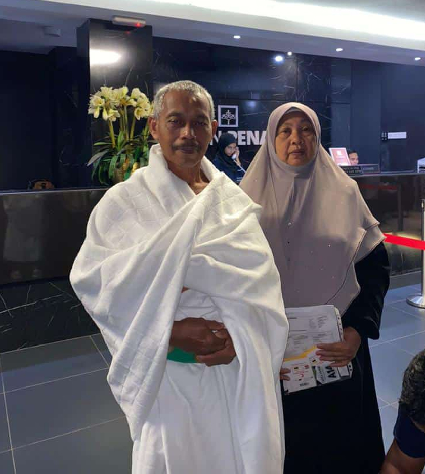 Foto terakhir Pauziah bersama arwah Mohd Zahir. - Foto ihsan keluarga