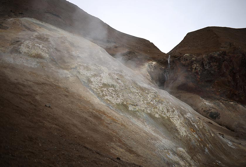 Volcanic gases waft out of vents at Askja volcano's Viti crater, in Vatnajokull National Park, Iceland. - REUTERS/Stoyan Nenov 