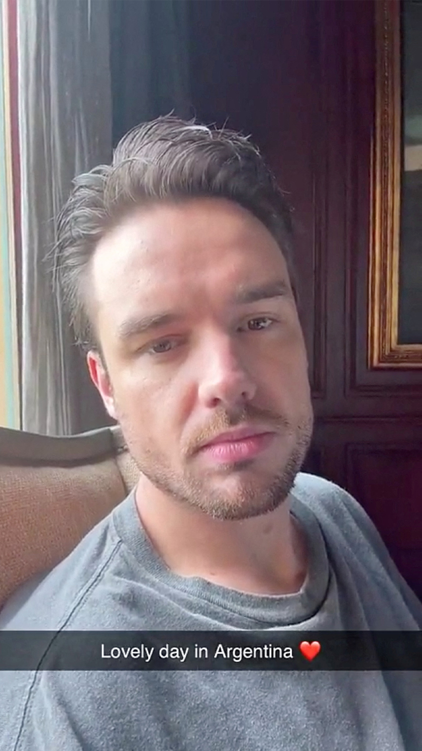 A social media selfie video shows former One Direction singer Liam Payne speaking in Sarmiento, Buenos Aires province, Argentina, presumed to be the last videos of Liam Payne alive posted on his Snapchat verified account amidst death announcement, in this screen grab obtained from a social media video, released on October 16, 2024. - Liam Payne via Snapchat/via REUTERS