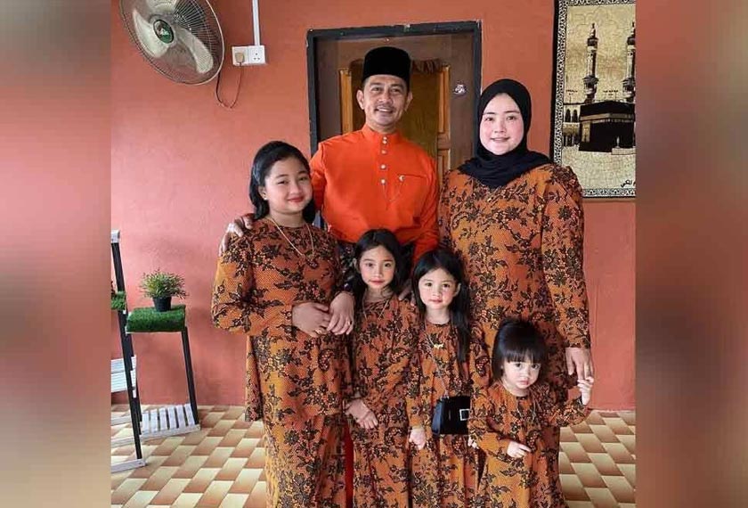 Fizz dan Almy bersama anak-anak mereka. - Foto Sinar Harian