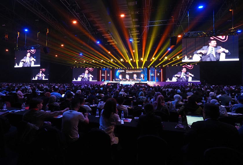 Sesi perbincangan bersama panel jemputan semasa penganjuran NHCCE 2023 - foto HRD Corp