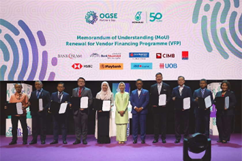 Acara ini juga menyaksikan pemeteraian Memorandum Persefahaman (MoU) bagi memperbaharui Program Pembiayaan Vendor (VFP) bersama sembilan institusi kewangan.