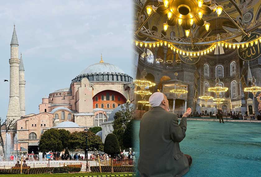 Pada tahun 2020, Presiden Turkiye Recep Tayyip Erdogan mengumumkan Hagia Sophia dijadikan Masjid semula selepas Mahkamah membatalkan status bangunan itu sebagai muzium.