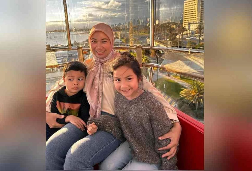 Shuhada kini membawa dua anak menetap di Australia.