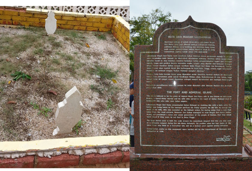Makam Dang Anum dan pengisahan Laksamana Bentan (Megat Seri Rama). - Foto: Azura Halid