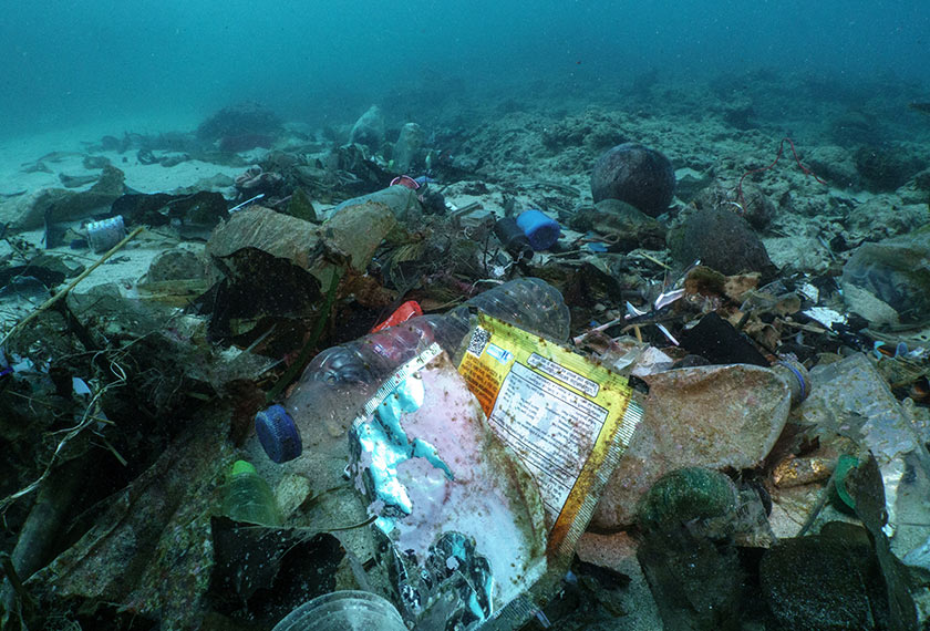 Garbage is scattered at the bottom of the sea in Phuket, Thailand. - REUTERS
