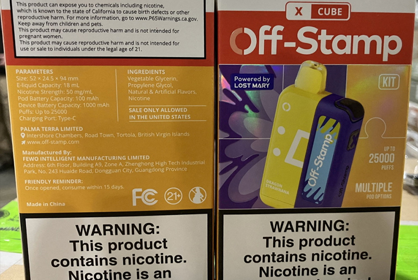 Unauthorised Chinese-made vapes seized in a raid outside of Chicago, Illinois, U.S., by members of the Food and Drug Administration (FDA) and US Customs and Border Protection (CBP). - CBP/REUTERS