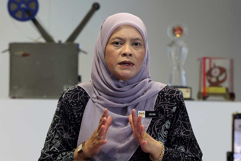 Julina ketika Sesi Taklimat Media sempena Majlis Peluncuran Bulan Kebangsaan dan Kibar Jalur Gemilang 2025 di Menara Komunikasi, Putrajaya, 21 Julai 2025. --fotoBERNAMA