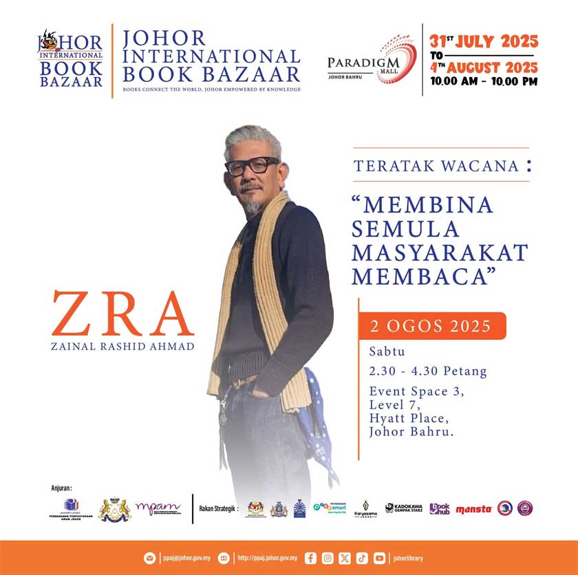 Antara pengisian BBAJ 2025 pada hari ketiga, sesi perkongsian Teratak Wacana bersama Zainal Rashid Ahmad.