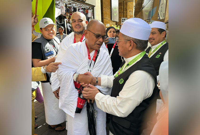 Majlis Pelepasan Jemaah Haji Malaysia ke Arafah di Mekah pada Rabu.