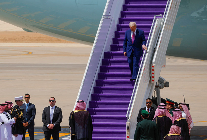 Donald Trump touches down in Riyadh. - REUTERS