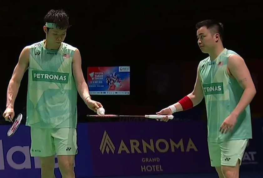 Beregu lelaki negara, Aaron Chia-Soh Wooi Yik, meneruskan aksi cemerlang di Terbuka Thailand apabila melangkah final.