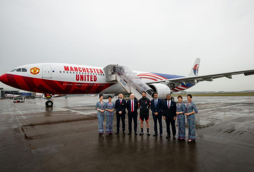 Pada 26 Mei 2025, Malaysia Airlines mengalu-alukan kedatangan Skuad Utama Manchester United ke Kuala Lumpur. - Foto Malaysia Airlines