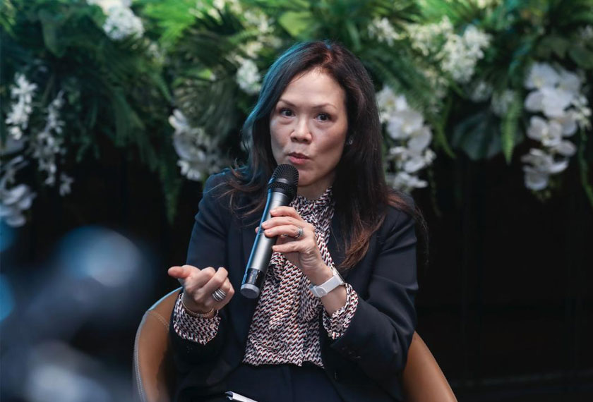 Agnes Rozario, ketika berkongsi mengenai peranan Astro dalam menjadikan Innovathon sebagai platform pemangkin inovasi dan keusahawanan tempatan. - Gambar Astro