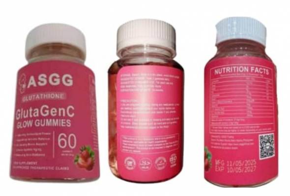 asgg glutathione ASGG Gluta Genc Glow Gummies dilarang jualan, dikesan mengandungi  Glutathione