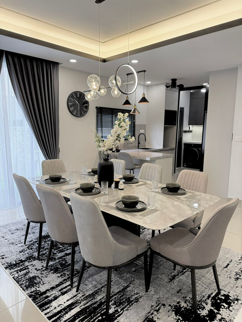 Ruang makan dengan konsep moden kontemporari. - ADS Group Design