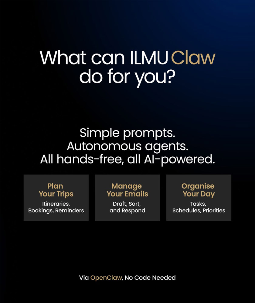 YTL AI Labs today launched ILMU Claw, enabling Malaysian users, developers, and enterprises to build autonomous AI agents on Malaysian infrastructure for the first time._YTL AI Labs