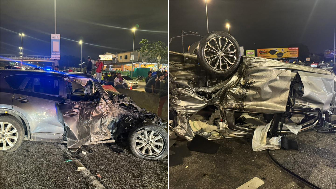 Tiga parah nahas dua kenderaan di Lebuhraya SILK