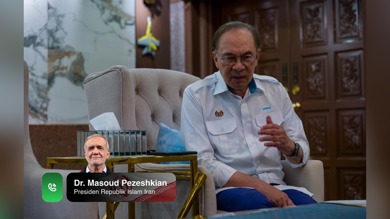 PM Anwar, Presiden Iran bincang usaha damai dan hubungan dua hala