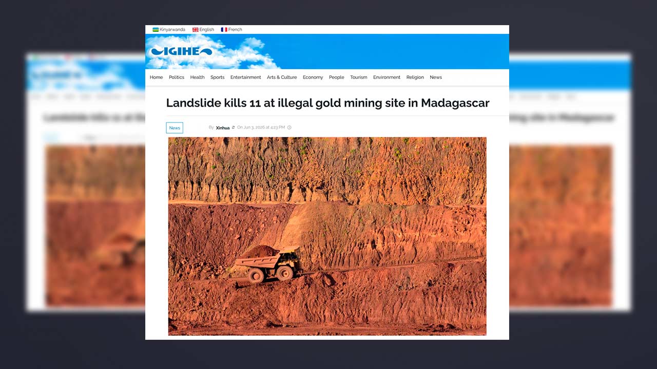11 pelombong emas maut dalam tanah runtuh di timur Madagascar