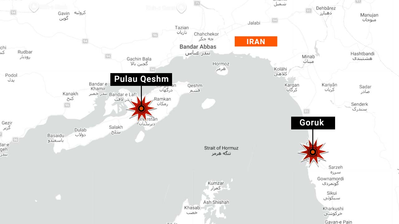 AS dakwa musnahkan aset ketenteraan Iran di Goruk, Pulau Qeshm