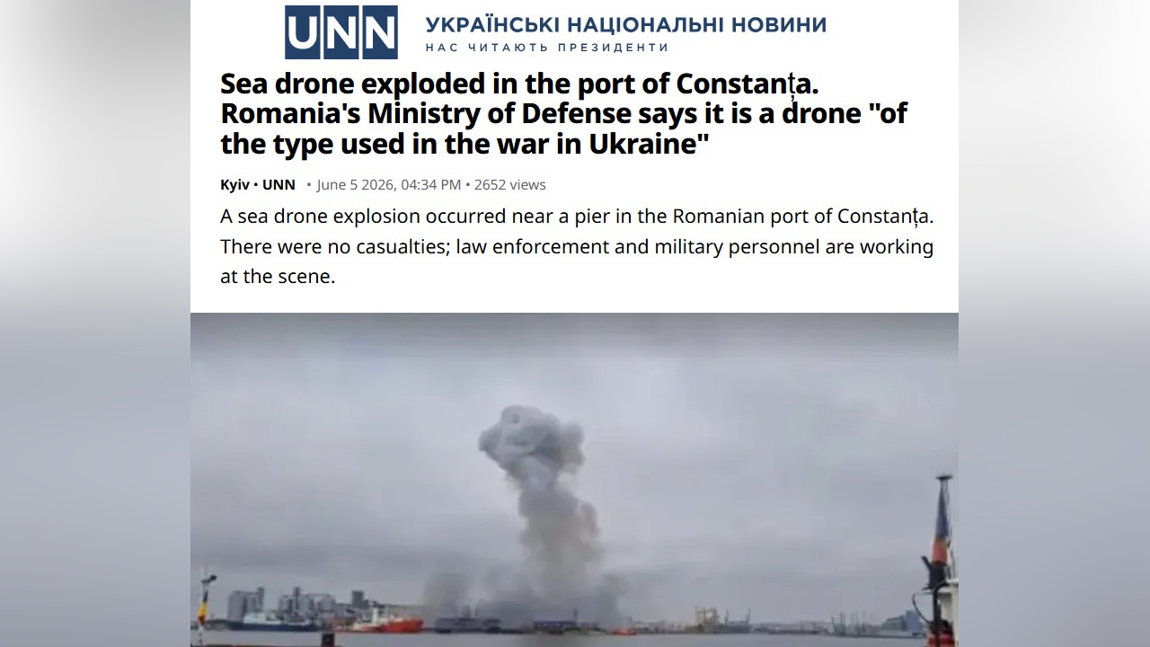 Dron laut meletup di Pelabuhan Constanta, Romania