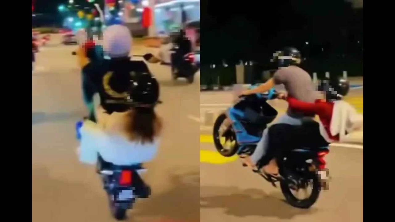 Enam ditahan termasuk empat remaja bawah umur selepas aksi 'wheelie' di ibu kota tular