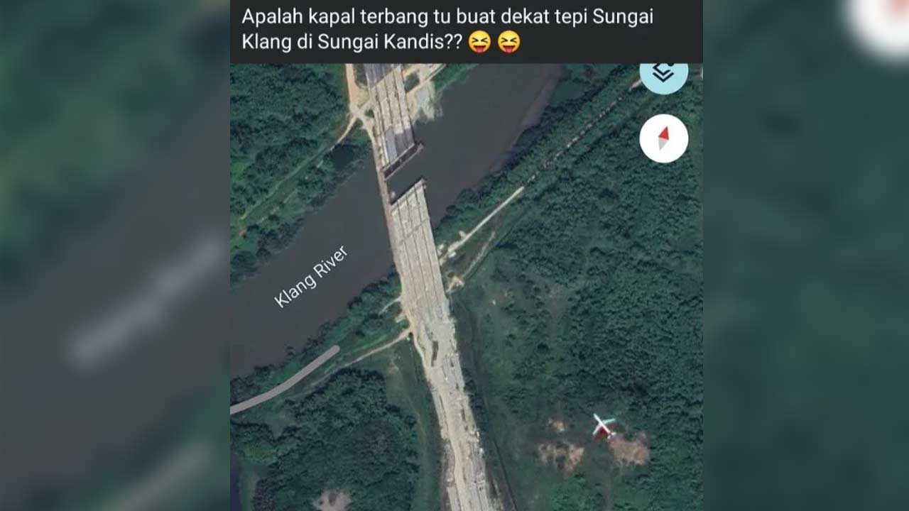 Dakwaan kapal terbang tersadai di Sungai Kandis palsu - Poli