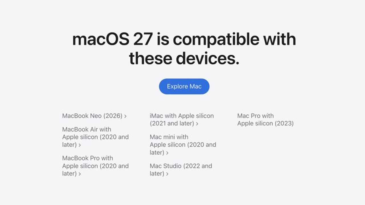 macOS 27 Golden Gate tidak lagi sokong Mac Intel, peralihan 