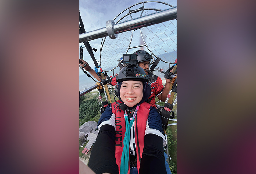  Thr gegar, bersiaran di udara, paramotor